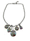 MULTI RHINESTONE CHARM NECKLACE