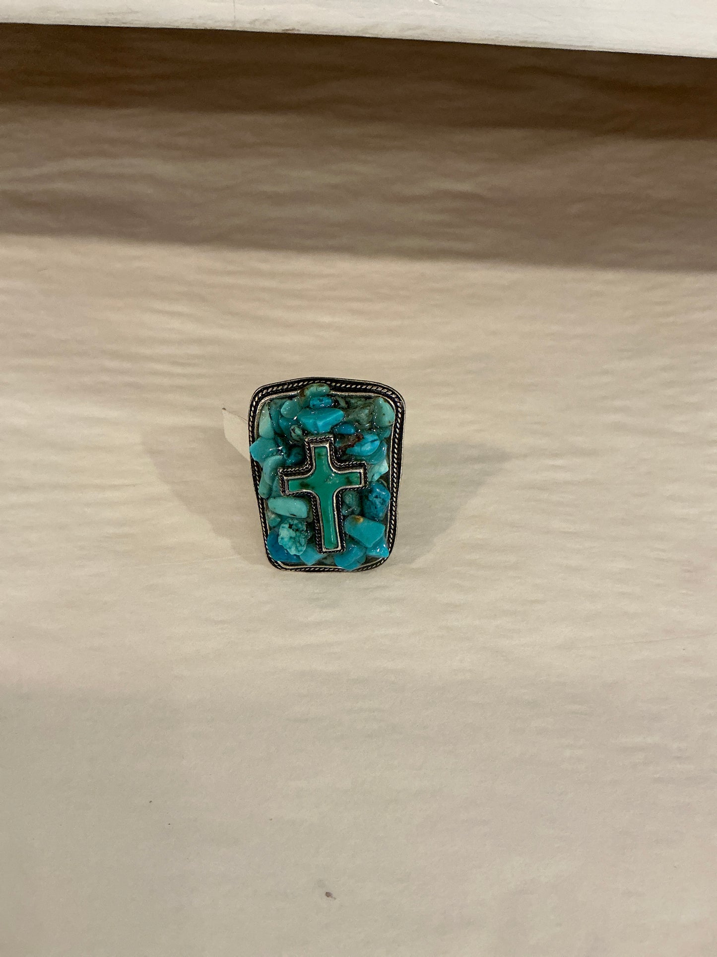 CROSS TURQUOISE RING