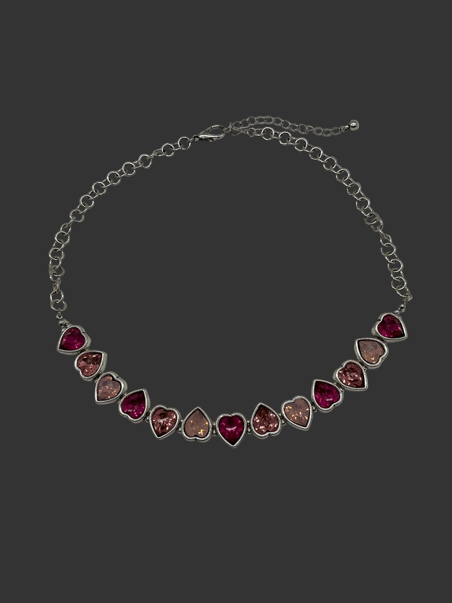 RHINESTONE HEART NECKLACE