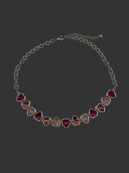 RHINESTONE HEART NECKLACE