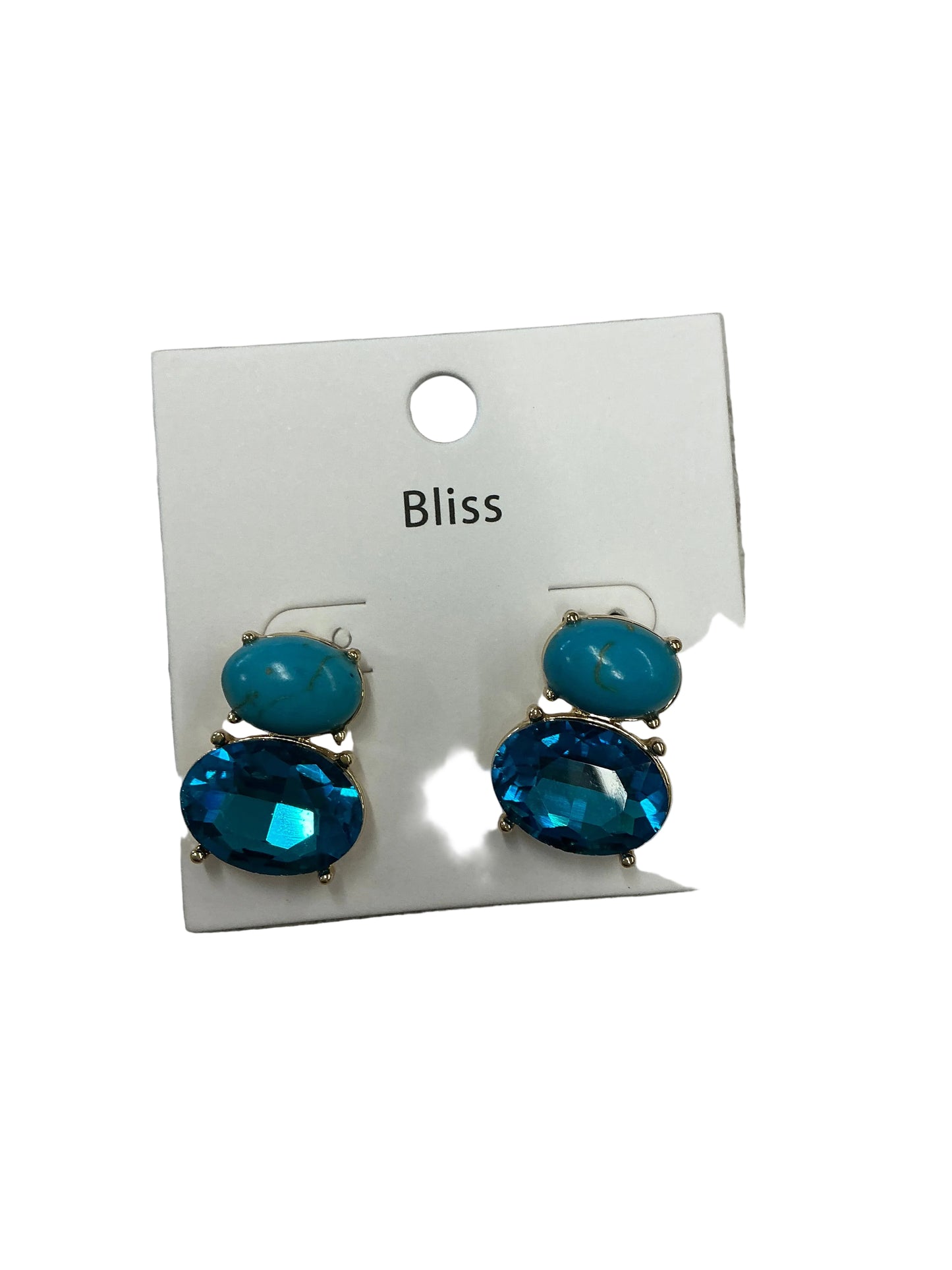 GS TURQ STONE EARR (08696
