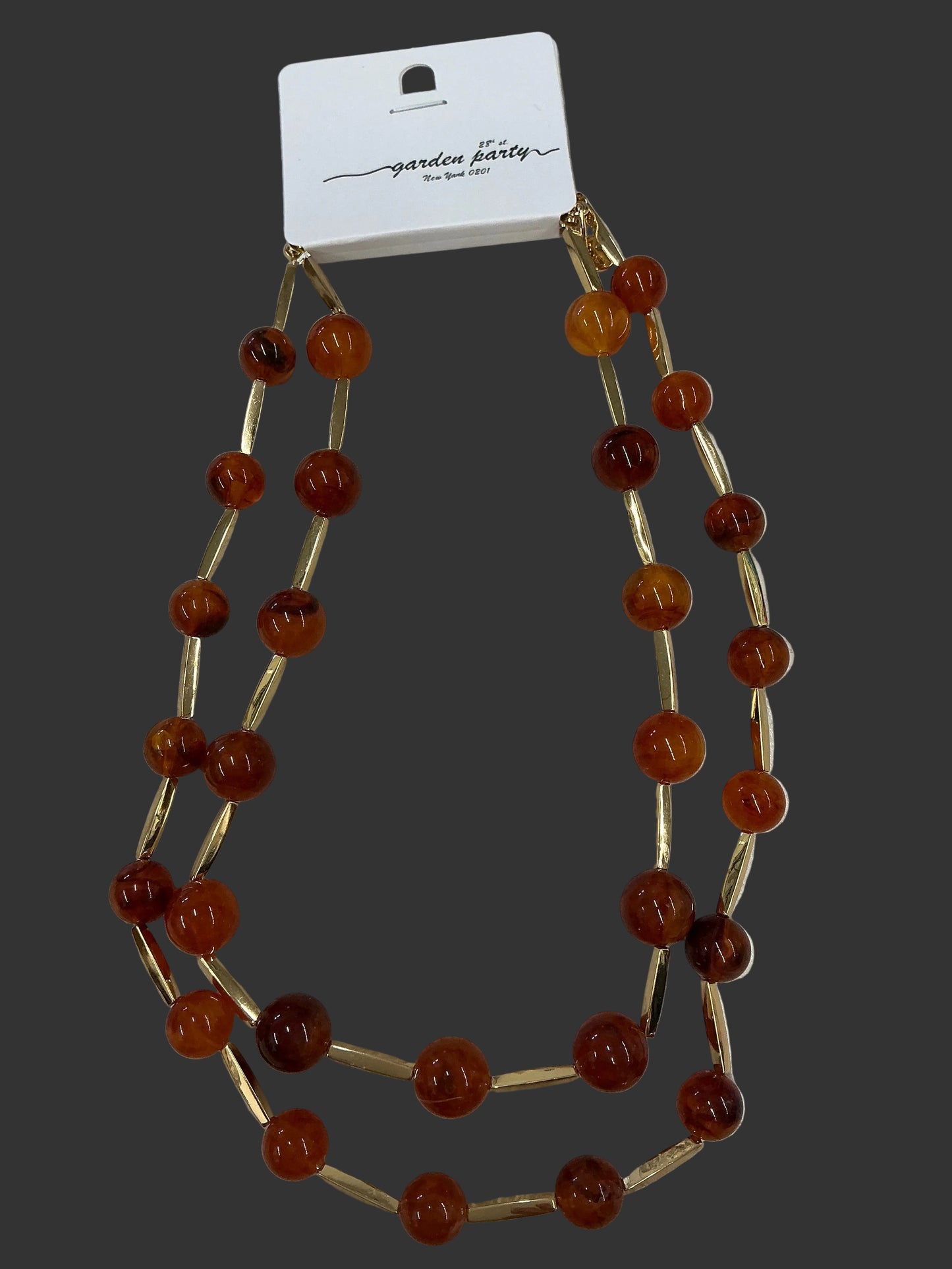Marble & Ball Link Necklace