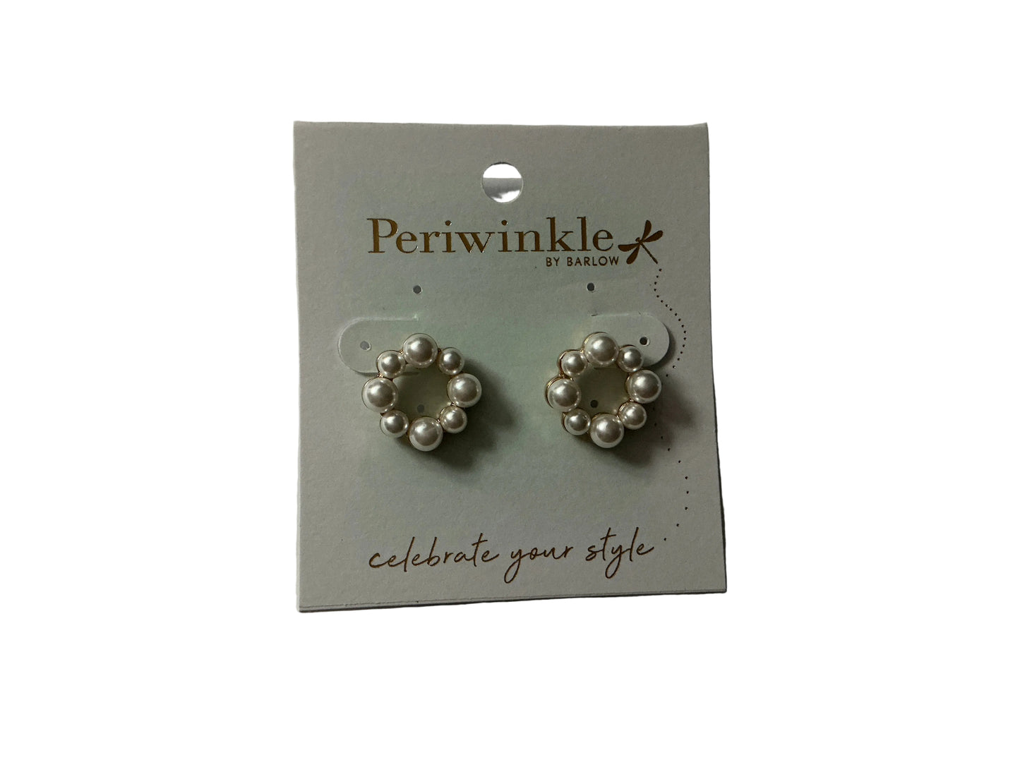 Open Circle of Pearls Earrings