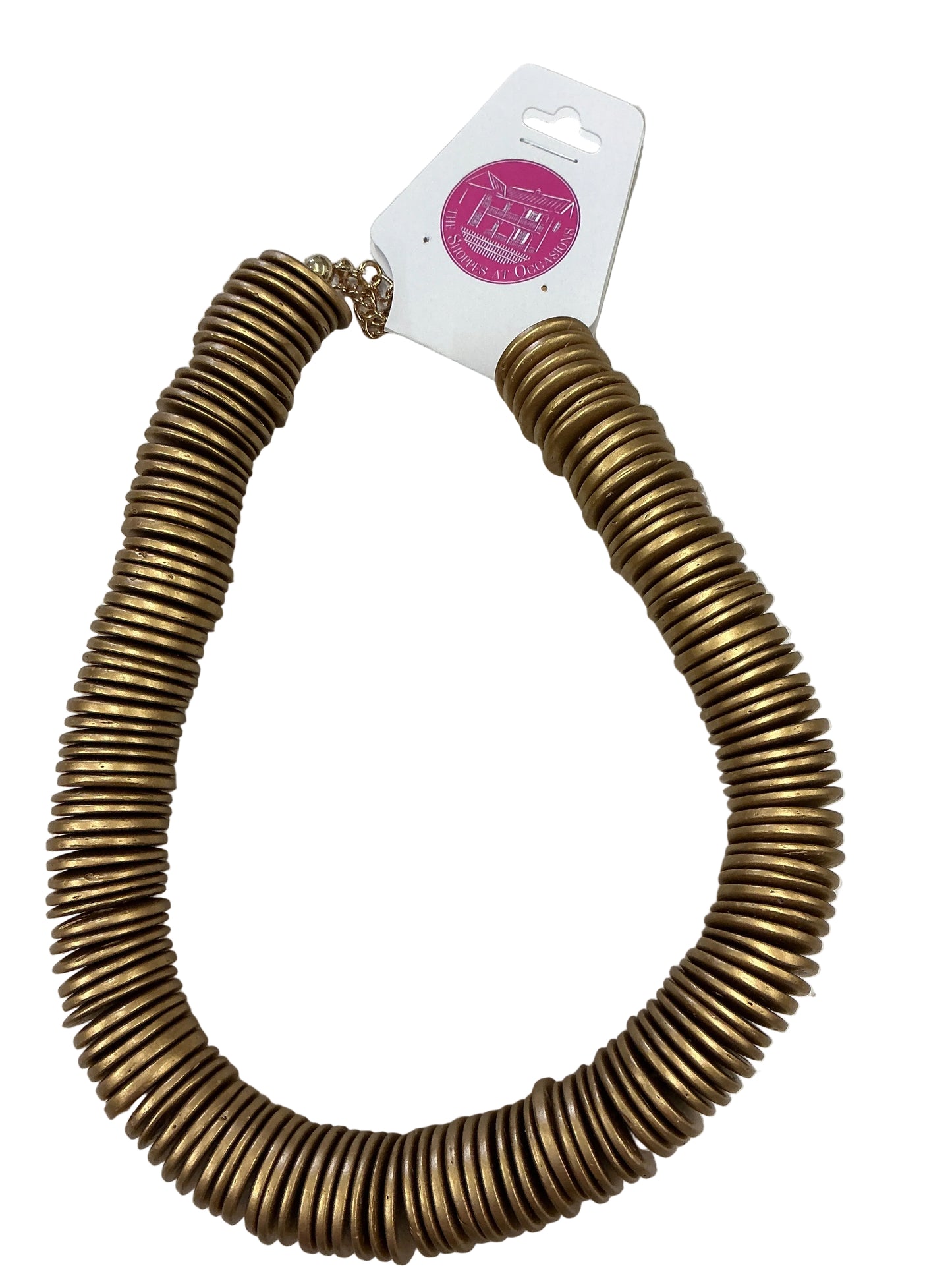 WOOD DISK NECKLACE(NE83827