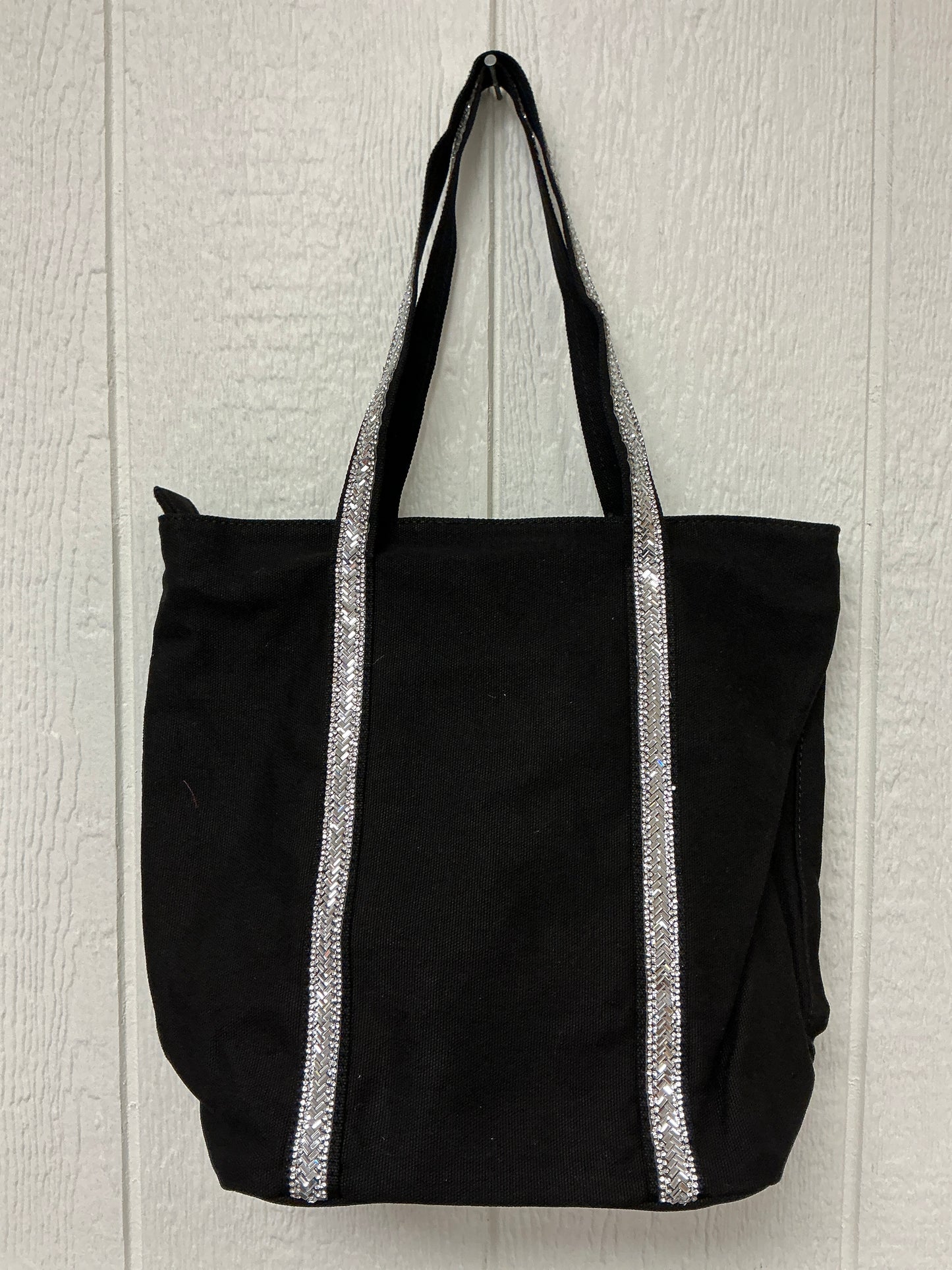 RHINESTONE CANVAS TOTE BAG