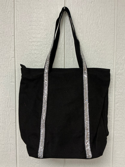 RHINESTONE CANVAS TOTE BAG