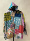 PATCHWORK JKT W/BUTTON CLOSURE