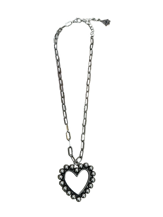 WILD GRACE-WESTERN BUBBLE HEART PENDANT NECKLACE