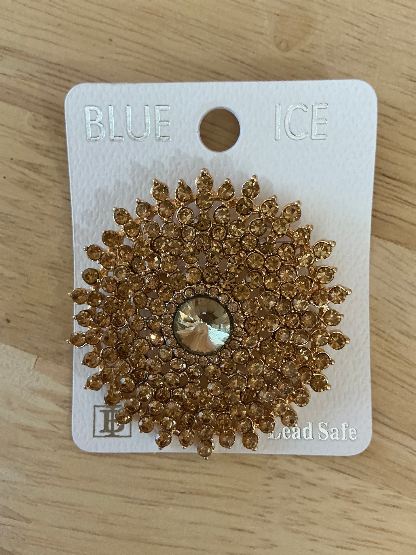 GLASS CRYSTAL BUBBLE BROOCH