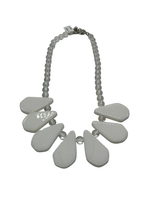 Ivory Cascade Beaded Teardrop Necklace