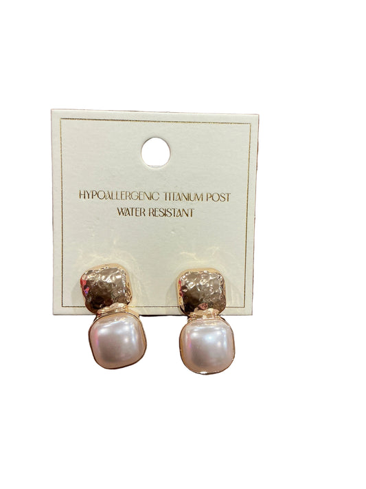 DUBL METAL/STONE EARRING(08694