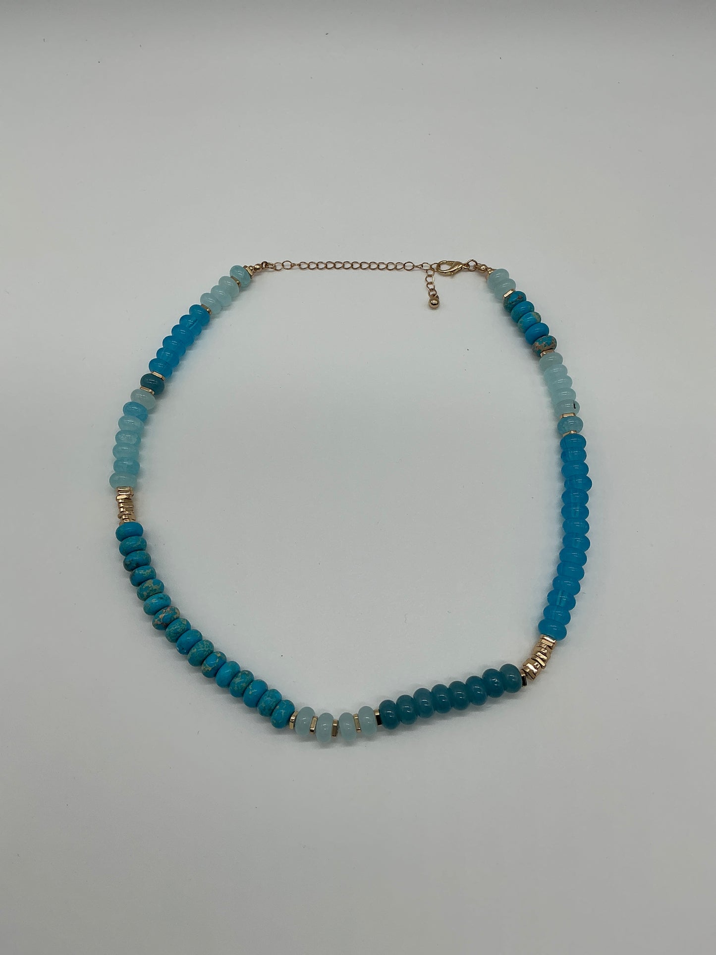 STONE NECKLACE WITH GOLD ACCENTS