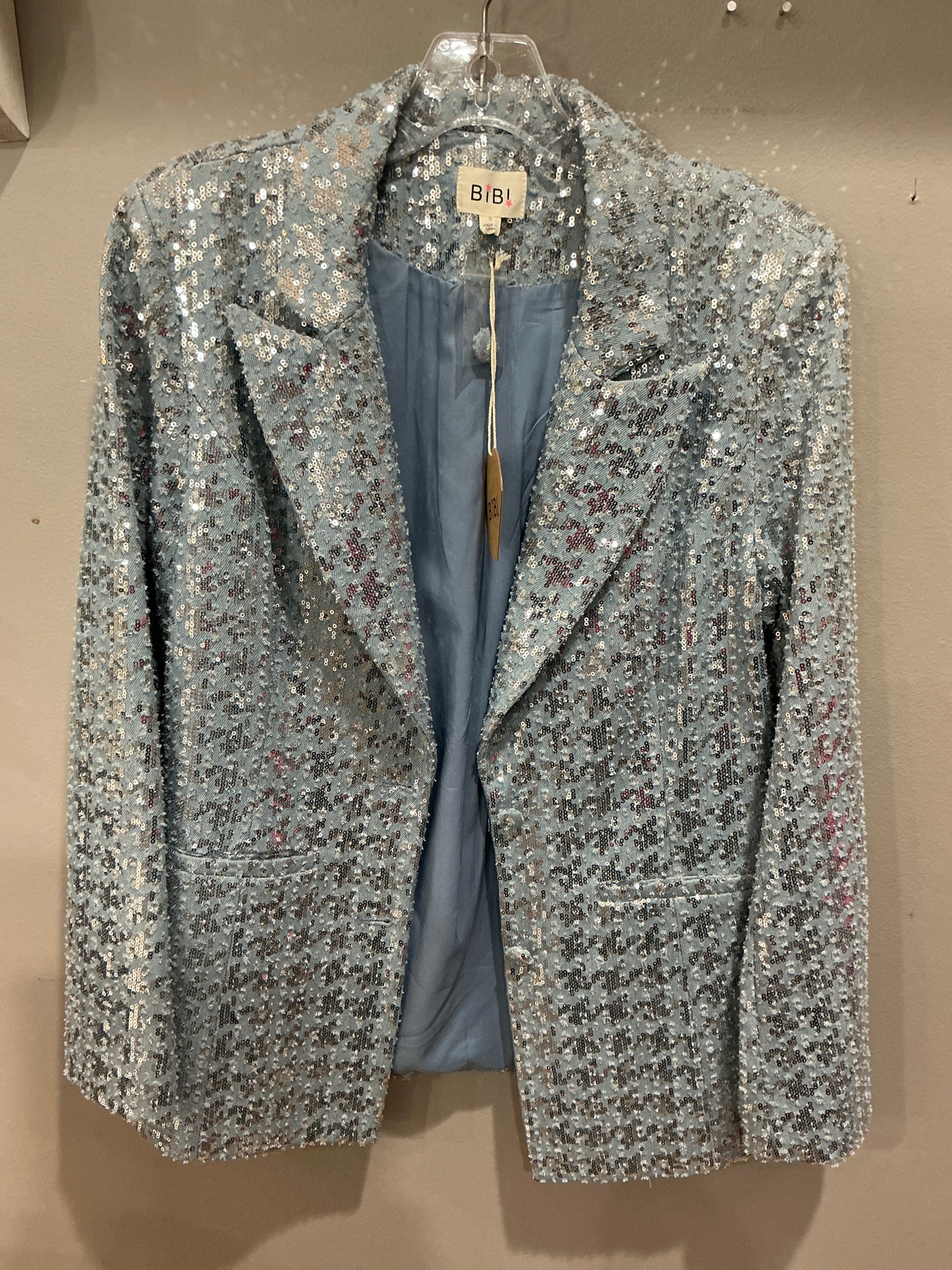 DENIM SEQUIN BLAZER