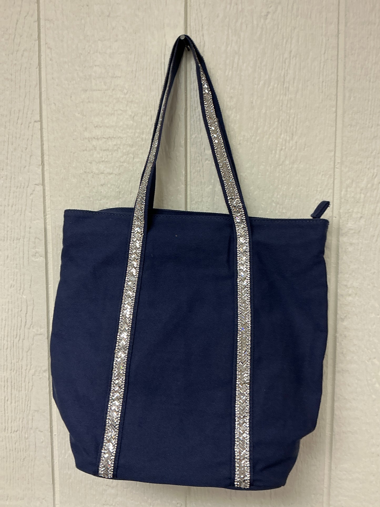 RHINESTONE CANVAS TOTE BAG