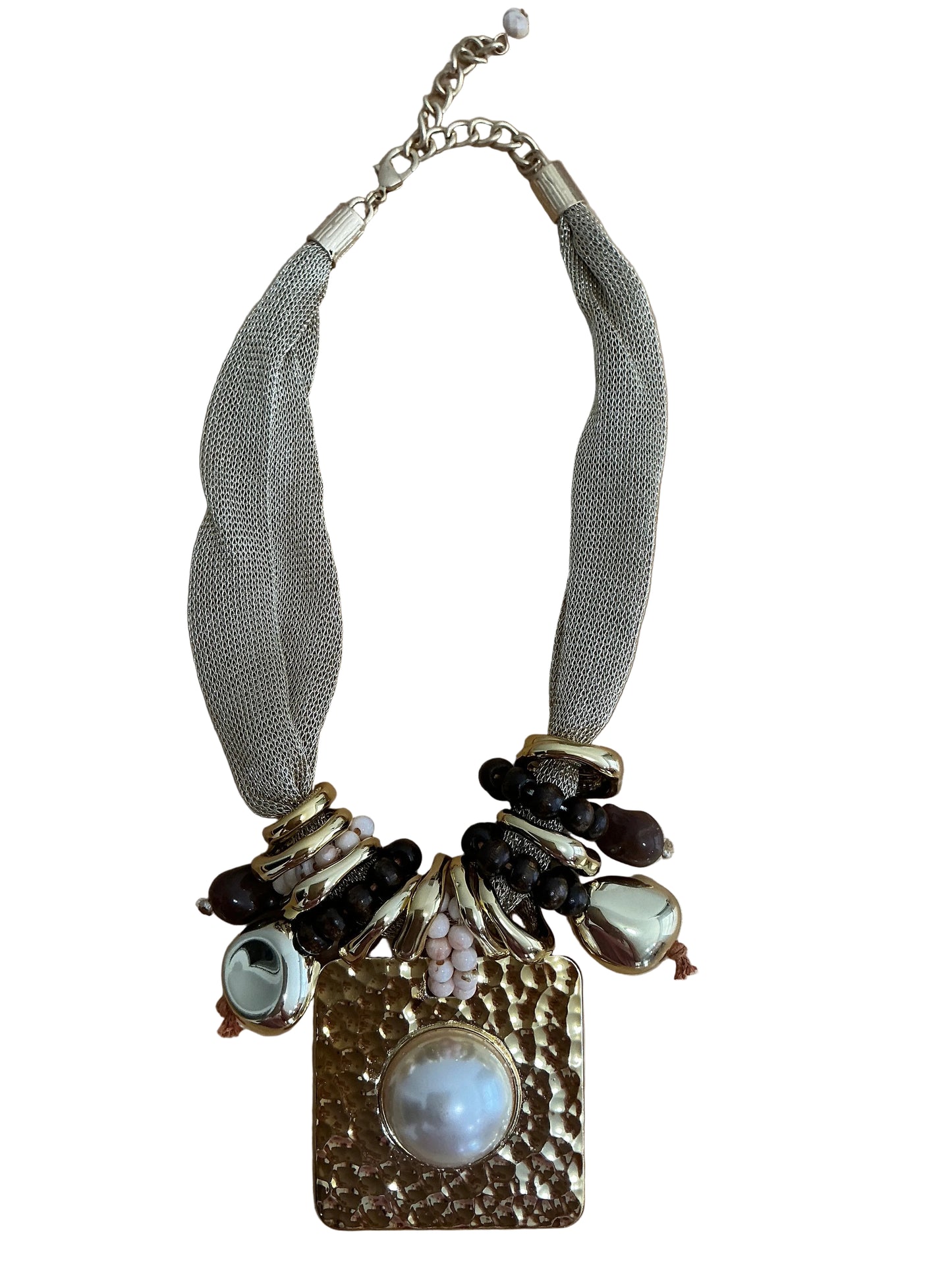 Golden Grove Wood Pendant Necklace