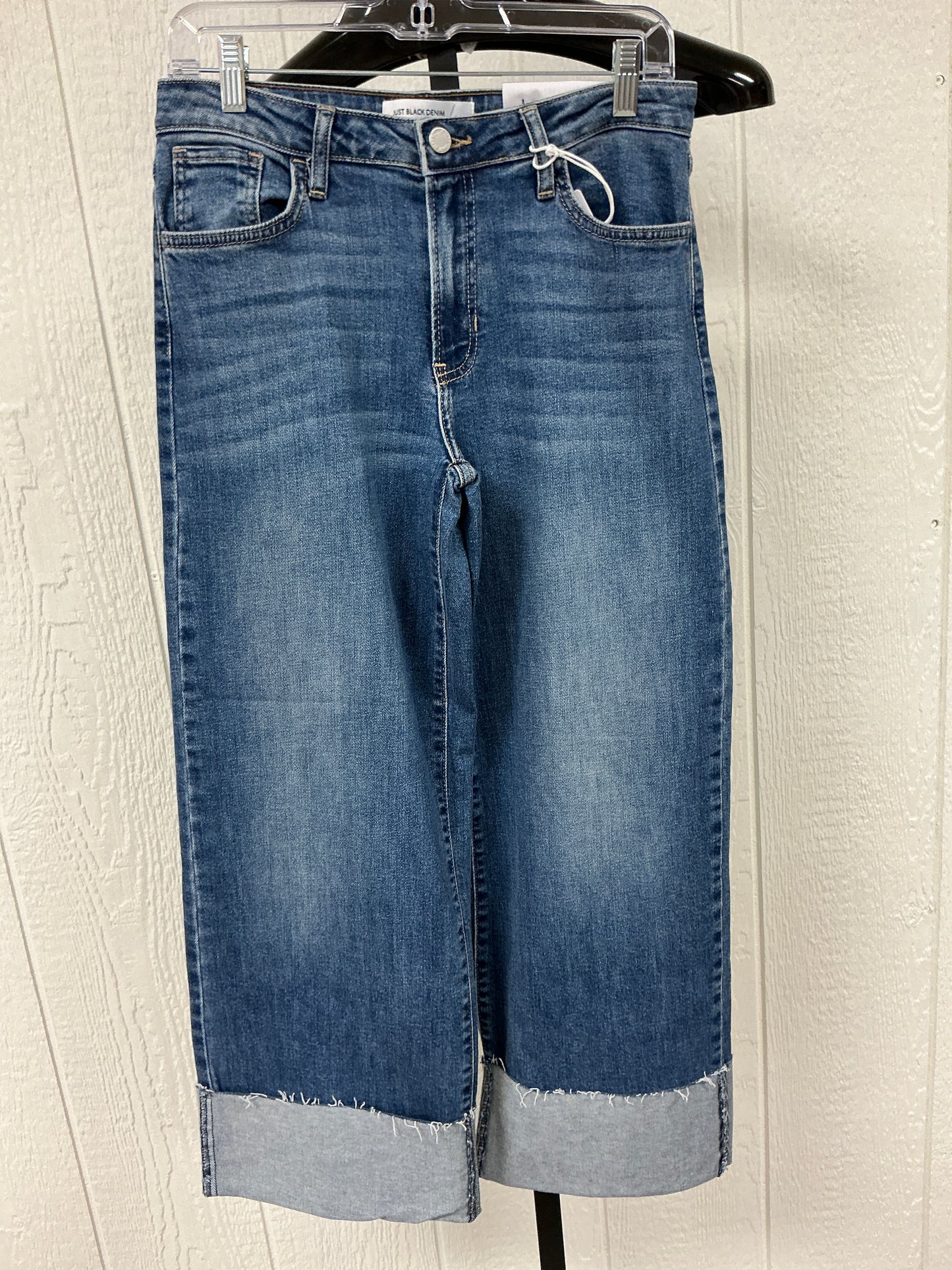 Denim Scissor Cut Cuff Jeans