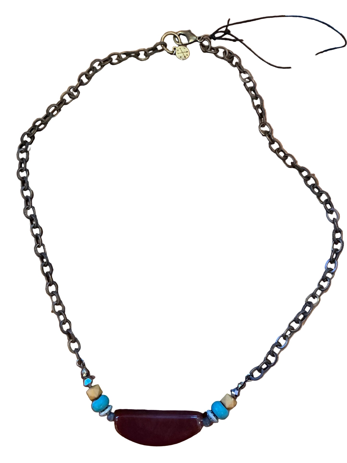 MULTI COLOR BEADED CHAIN NECKLACE