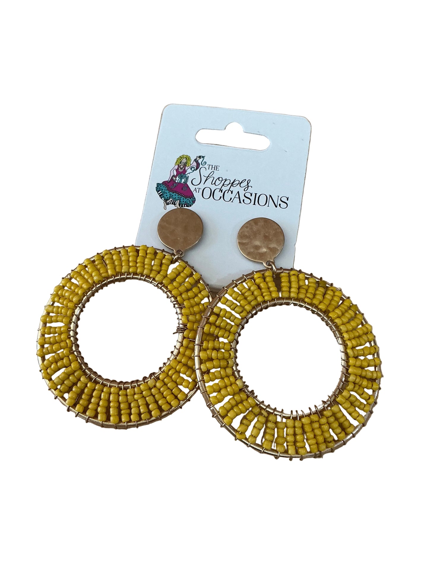 BEADED/GOLD EARRING