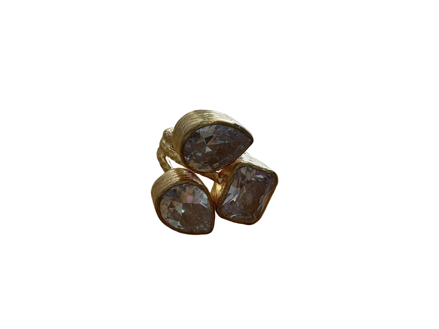 IKAT 3 Stone Gold Rings
