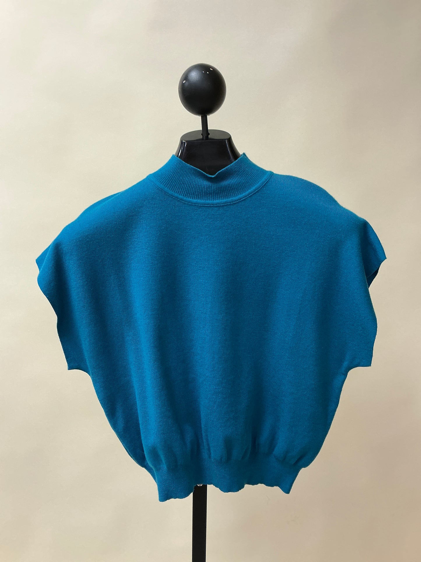 Mock Neck Short Sleeve Sweater Top