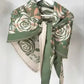Rose Pattern Triangle Scarf