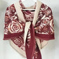 Rose Pattern Triangle Scarf