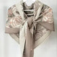 Rose Pattern Triangle Scarf